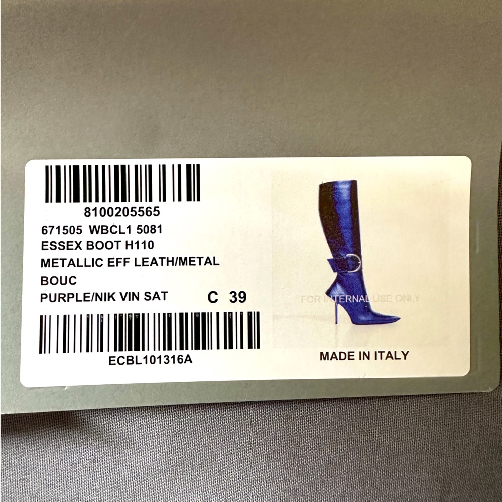 Balenciaga Purple Essex Metallic Boot - Picture 2 of 9